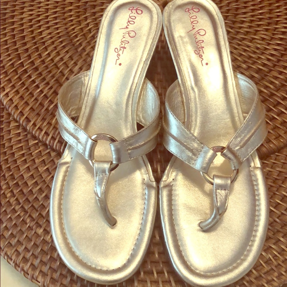 Leather McKim Sandal With 2" Wedge Heel Sz 9M